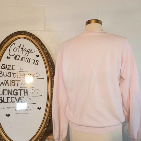 VTG 85 Pink Big Apple NY sweatshirt L - Picture 3 of 9